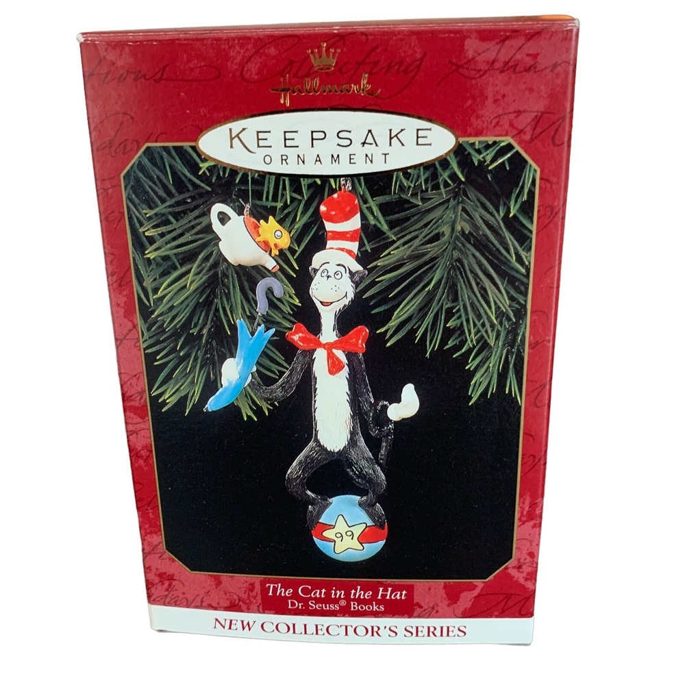 HALLMARK 1999 DR. SEUSS BOOKS THE CAT IN THE HAT # 1 SERIES ORNAMENT